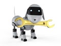 Engineer dog robot Royalty Free Stock Photo