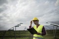 Engineer electric woman checking and maintenance