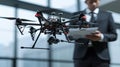 Engineer Focused on Assembling Advanced Aerial Drone Technology GenerativeAI