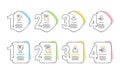 Engineer, Fragile package and Technical documentation icons set. Consolidation sign. Vector
