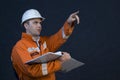 Engineer giving orders Royalty Free Stock Photo