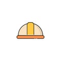 Engineer helmet cartoon isolated icon.