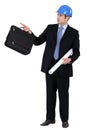 Engineer holding a briefcase Royalty Free Stock Photo