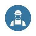 Engineer Icon. Man in Hard Hat. Buider Symbol. Royalty Free Stock Photo