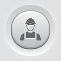 Engineer Icon. Man in Hard Hat. Buider Symbol. Royalty Free Stock Photo