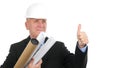 Engineer Image Smile and Make a Thumbs Up Hand Gestures Royalty Free Stock Photo