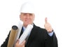 Engineer Image Smile and Make a Thumbs Up Hand Gestures Royalty Free Stock Photo