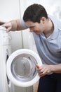 Engineer Mending Domestic Washing Machine