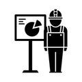 Engineer presentation Isolated Vector icon Which can easily modify or edit