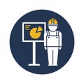 Engineer presentation Isolated Vector icon Which can easily modify or edit