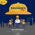 Banner design of happy engineer`s day