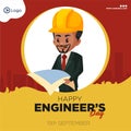 Banner design of happy engineer`s day