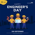 Banner design of happy engineer`s day