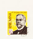 Engineer Saligny Portrait on Romania Stamp