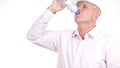 Engineer Take Out His Hardhat and Drink Fresh Water in a Hot Day