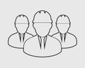 Engineer Team line Icon Royalty Free Stock Photo