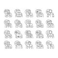 engineer technology work man icons set vector Royalty Free Stock Photo