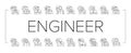 engineer technology work man icons set vector Royalty Free Stock Photo