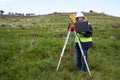 Engineer with theodolite