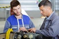 Engineer training apprentice in aeronautical engineering