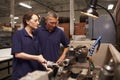 Engineer Training Female Apprentice On Milling Machine