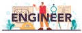 Engineer typographic header. Technology specialist. Professional occupation Royalty Free Stock Photo