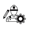 Engineer  Vector Icon which can easily modify or edit Royalty Free Stock Photo