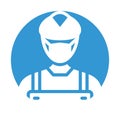 Engineer Wearing mask Vector Icon which can easily modify or edit