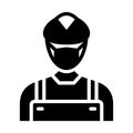 Engineer Wearing mask Vector Icon which can easily modify or edit