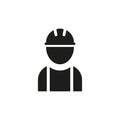 Engineer or worker icon isolated. Industrial man symbol. Builder icon