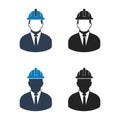 Engineer, Worker Icon Set. Royalty Free Stock Photo