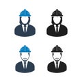 Engineer, Worker Icon Set. Royalty Free Stock Photo