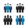 Engineer, Worker Team Icon Set. Royalty Free Stock Photo