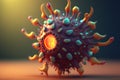 Engineered Virus Cell 3D Cartoon Style