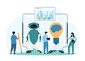 Engineering with AI, generative artificial intelligence, smart innovation of tiny people