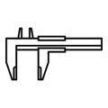 Engineering caliper icon outline vector. Calliper vernier Royalty Free Stock Photo