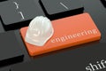 Engineering concept on keyboard button Royalty Free Stock Photo