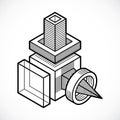 Engineering construction, abstract vector Royalty Free Stock Photo