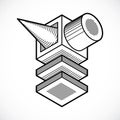 Engineering construction, abstract vector. Royalty Free Stock Photo