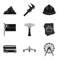 Engineering department icons set, simple style Royalty Free Stock Photo