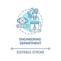 Engineering department turquoise concept icon
