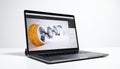 Engineering Design with 3D CAD Software on Laptop Royalty Free Stock Photo