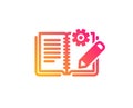 Engineering documentation icon. Technical instruction sign. Vector
