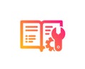 Engineering documentation icon. Technical instruction sign. Vector