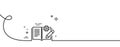 Engineering documentation line icon. Technical instruction sign. Continuous line with curl. Vector Royalty Free Stock Photo
