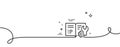 Engineering documentation line icon. Technical instruction sign. Continuous line with curl. Vector Royalty Free Stock Photo