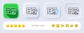 Engineering documentation line icon. Technical instruction sign. Neumorphic buttons. Vector