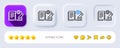 Engineering documentation line icon. Technical instruction sign. Neumorphic buttons. Vector