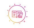 Engineering documentation line icon. Technical instruction sign. Vector Royalty Free Stock Photo