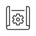 Engineering drawing icon Royalty Free Stock Photo